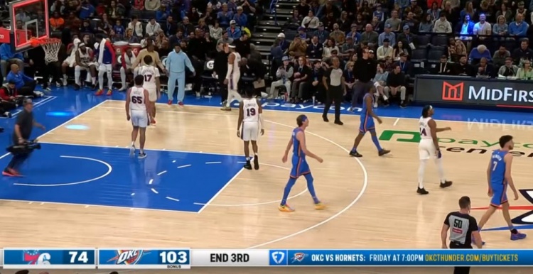 多名主力輪休！雷霆三節(jié)破百 103-74領先76人29分