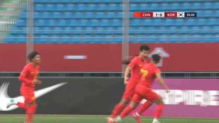 U22國足1-0韓國全場數(shù)據(jù)：控球率49%落后韓國，10射7正領(lǐng)先對(duì)手